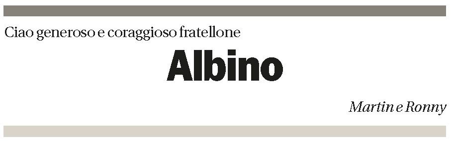 Annuncio funebre Albino Hohl