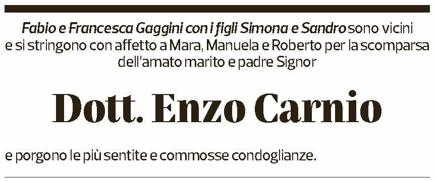 Annuncio funebre Enzo Carnio