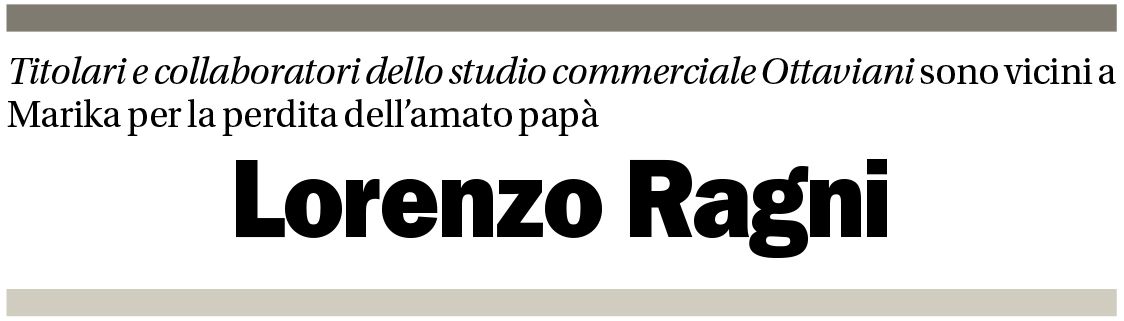 Annuncio funebre Lorenzo Ragni
