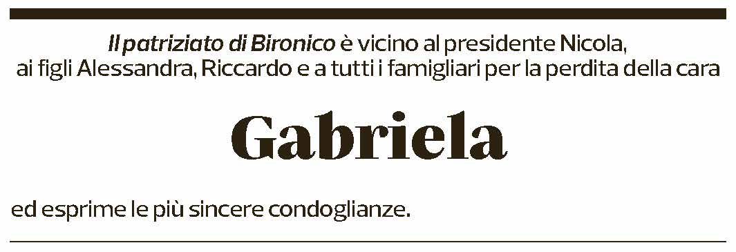 Annuncio funebre Gabriela Versi
