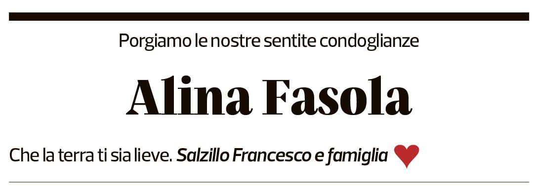 Annuncio funebre Alina Fasola