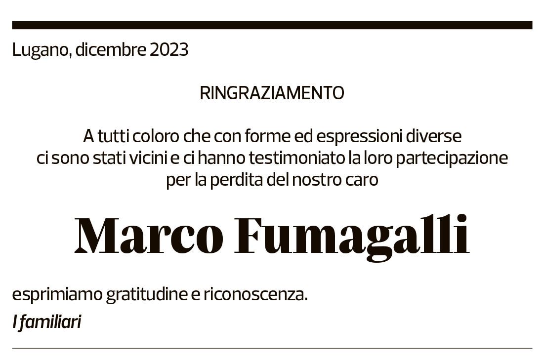 Annuncio funebre Marco Fumagalli