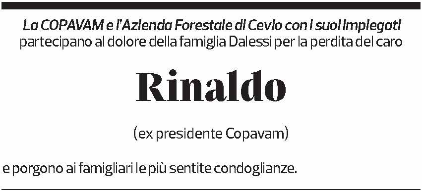 Annuncio funebre Rinaldo Dalessi