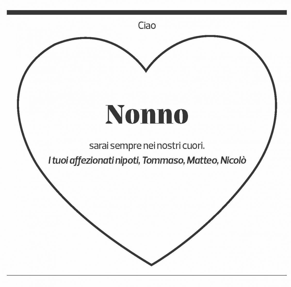 Annuncio funebre Fausto Fontana