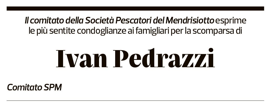 Annuncio funebre Ivan Pedrazzi