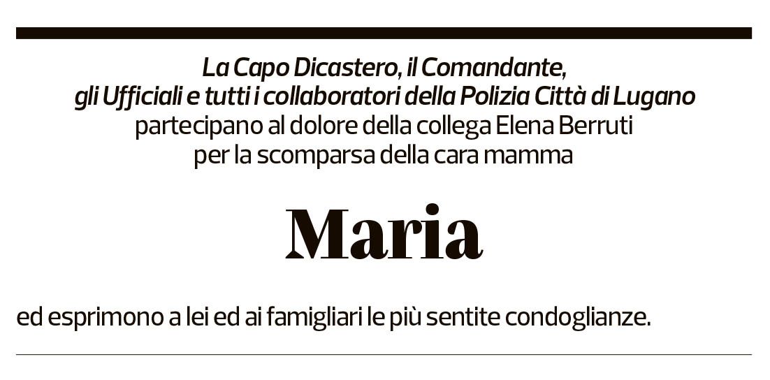 Annuncio funebre Maria Rossi Fenocchi