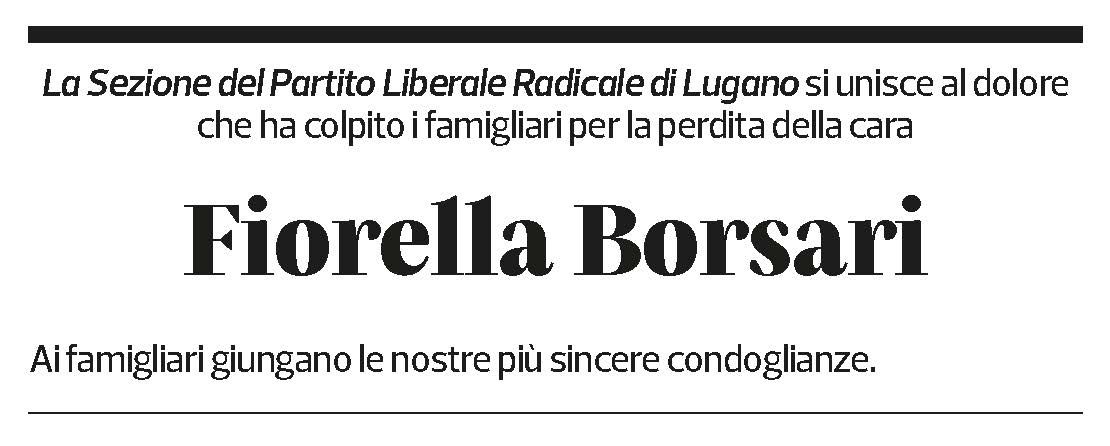 Annuncio funebre Fiorella Borsari