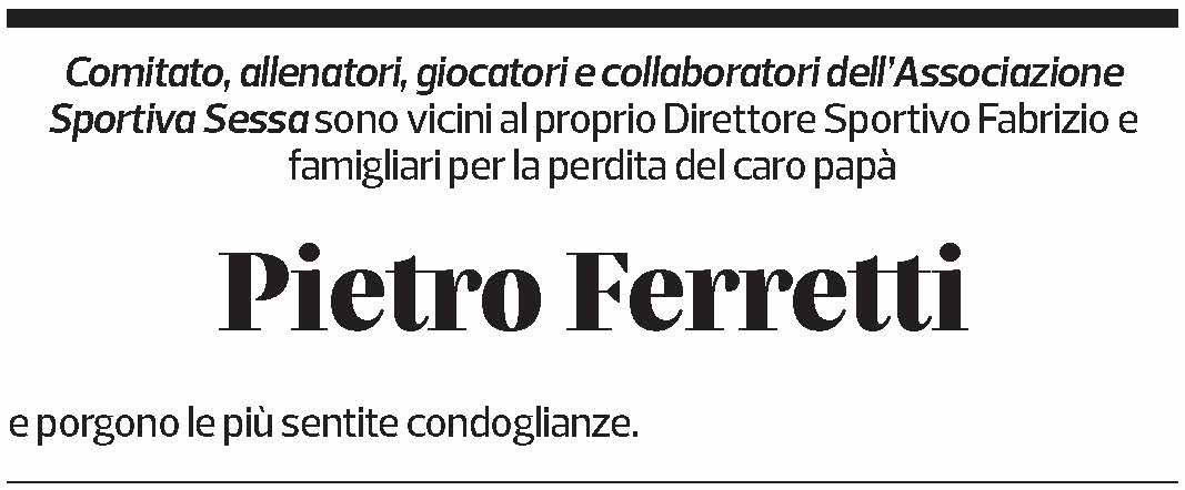 Annuncio funebre Pietro Ferretti