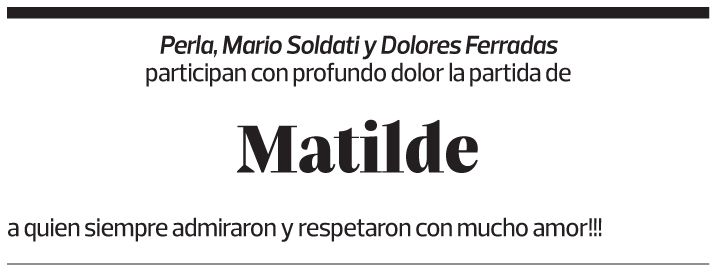 Annuncio funebre Matilde Bonetti Soldati