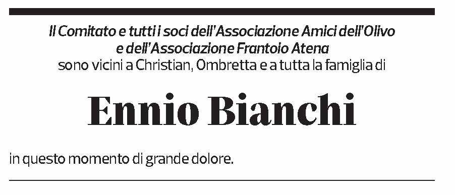 Annuncio funebre Ennio Bianchi