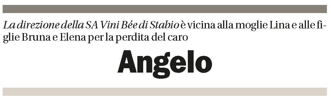 Annuncio funebre Angelo Cavalli