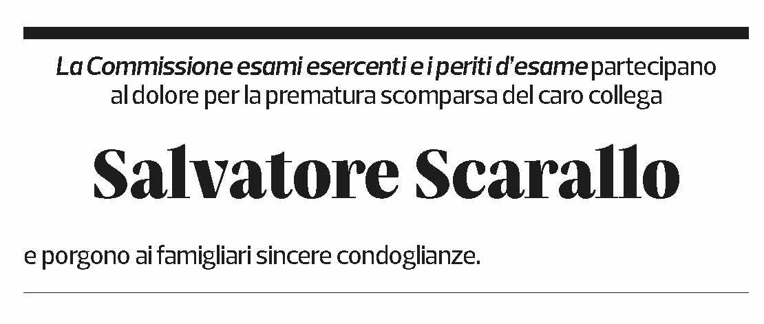 Annuncio funebre Salvatore Scarallo
