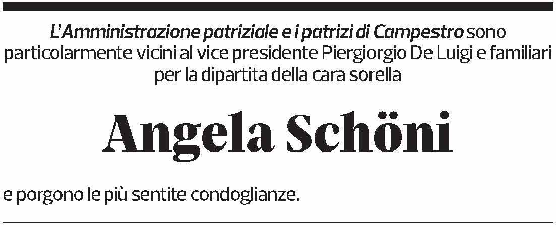 Annuncio funebre Angela Schöni