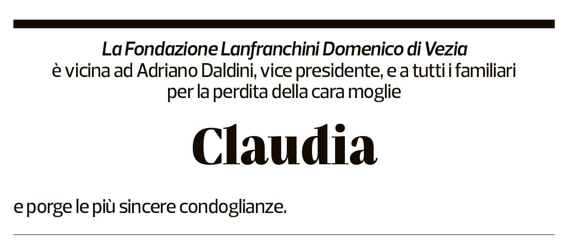 Annuncio funebre Claudia Daldini-balmelli