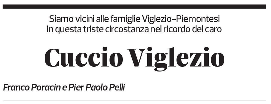 Annuncio funebre Carlo Viglezio