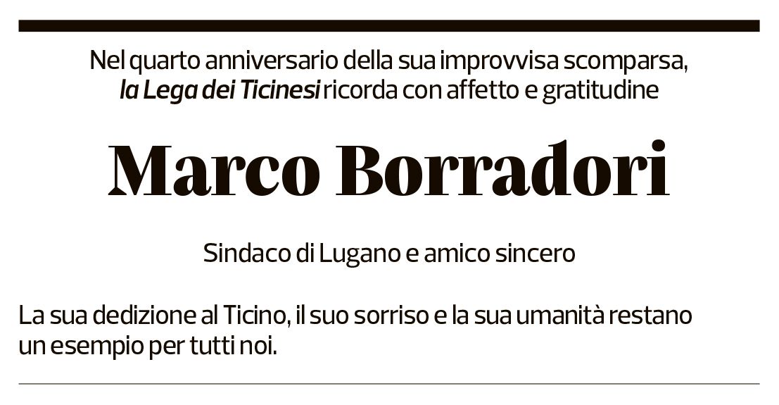 Annuncio funebre Marco Borradori