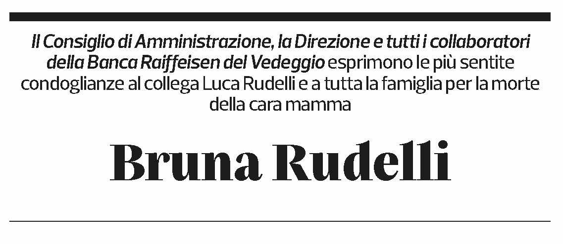 Annuncio funebre Bruna Rudelli