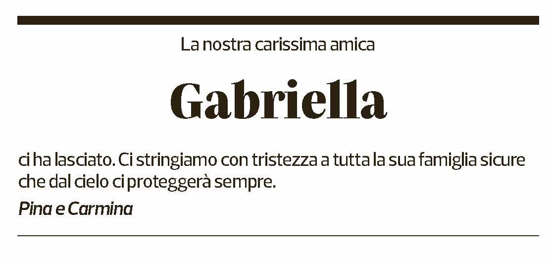 Annuncio funebre Gabriella 