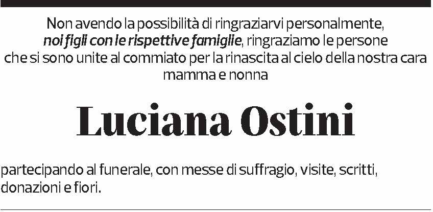 Annuncio funebre Luciana Ostini