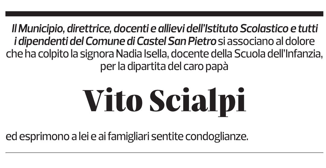 Annuncio funebre Vito Scialpi