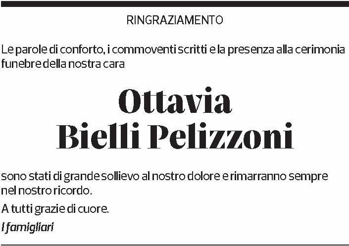 Annuncio funebre Ottavia Bielli Pelizzoni