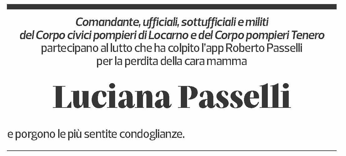 Annuncio funebre Luciana Passelli