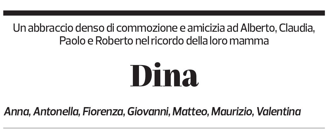 Annuncio funebre Dina Di Stefano