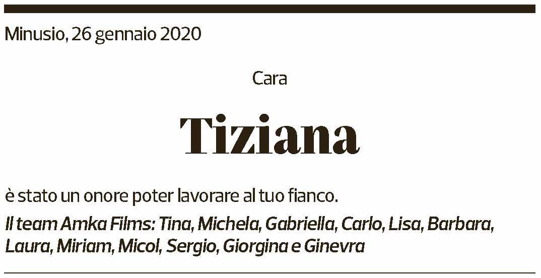 Annuncio funebre Tiziana Soudani
