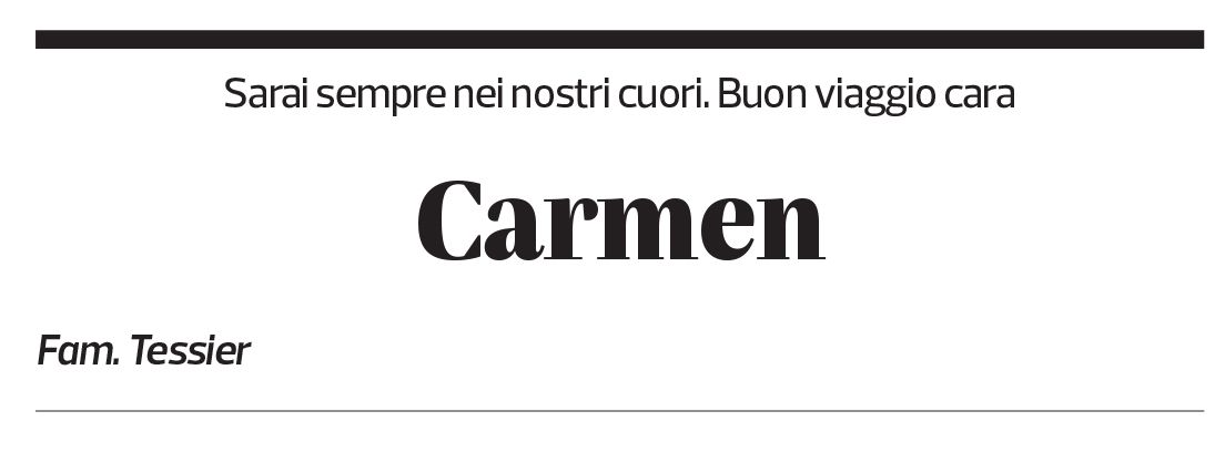 Annuncio funebre Carmen Campi