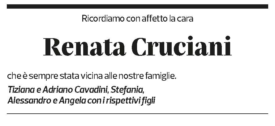 Annuncio funebre Renata Cruciani