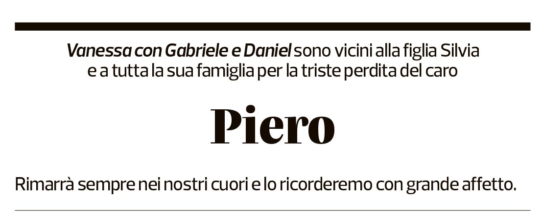 Annuncio funebre Piero Cretti