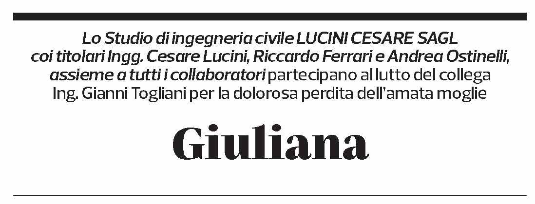 Annuncio funebre Giuliana Cambi