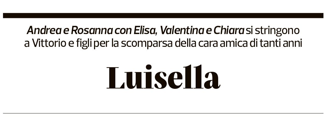 Annuncio funebre Luisella Cassani-carozza