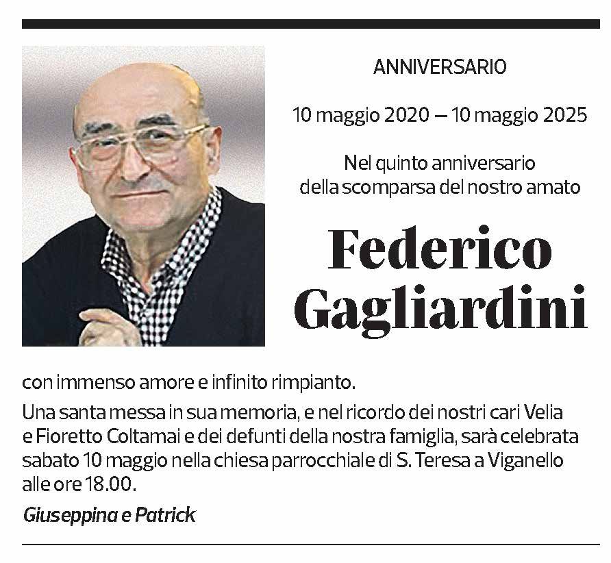 Annuncio funebre Federico Gagliardini