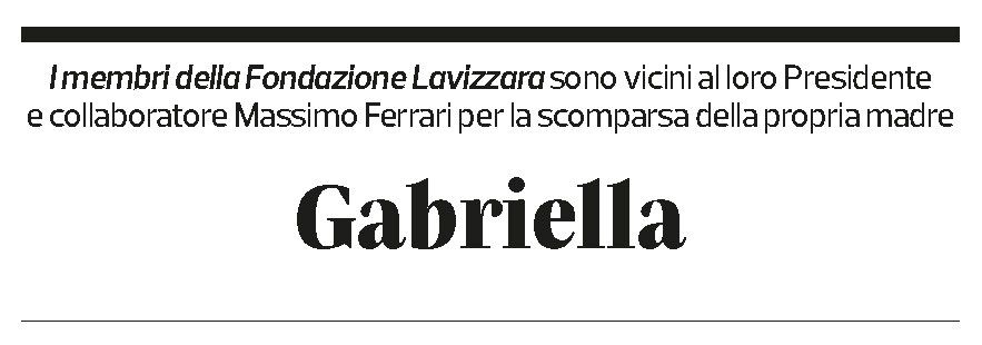 Annuncio funebre Gabriella Clelia Antonia Ferrari