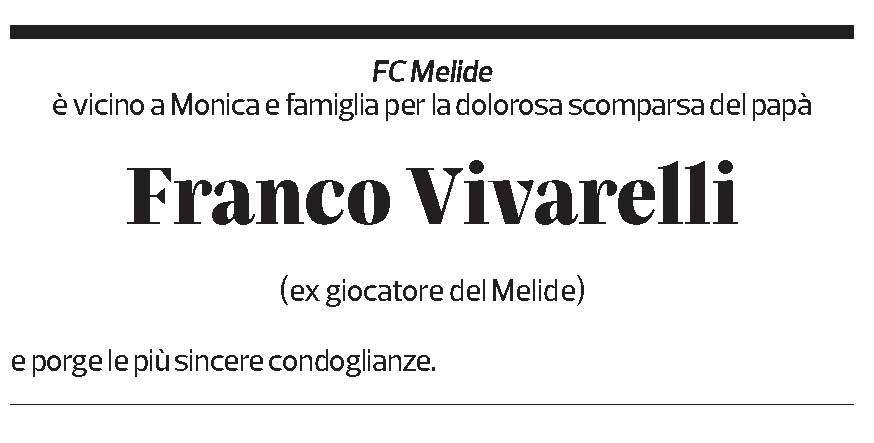 Annuncio funebre Franco Vivarelli