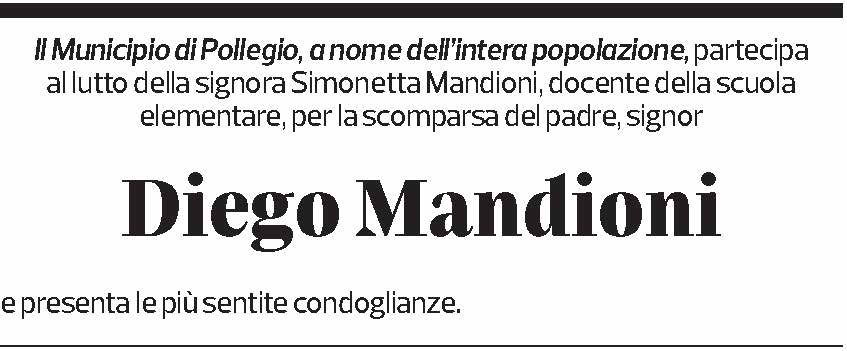 Annuncio funebre Diego Mandioni