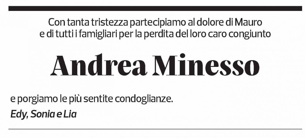 Annuncio funebre Andrea Minesso