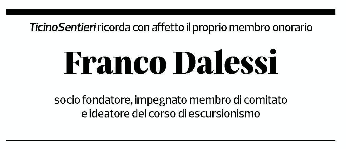 Annuncio funebre Franco Dalessi