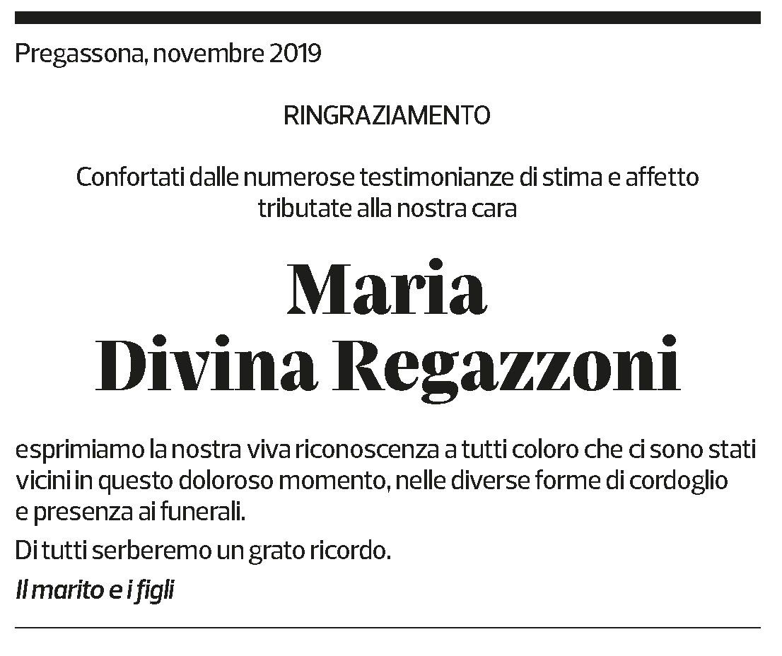 Annuncio funebre Maria Divina Regazzoni