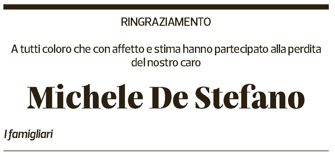 Annuncio funebre Michele De Stafano