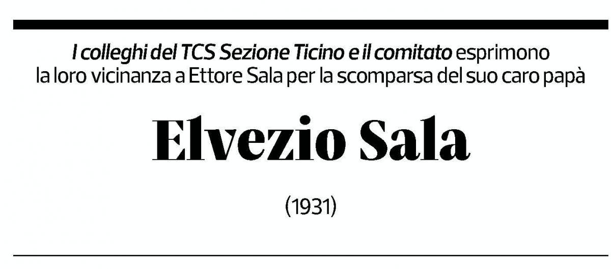 Annuncio funebre Elvezio Sala