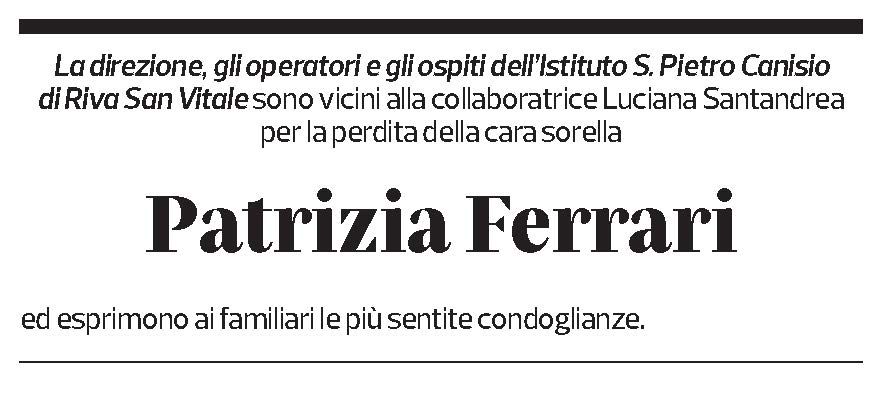 Annuncio funebre Patrizia Ferrari