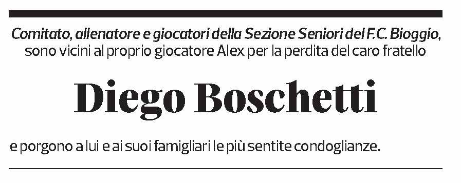 Annuncio funebre Diego Boschetti