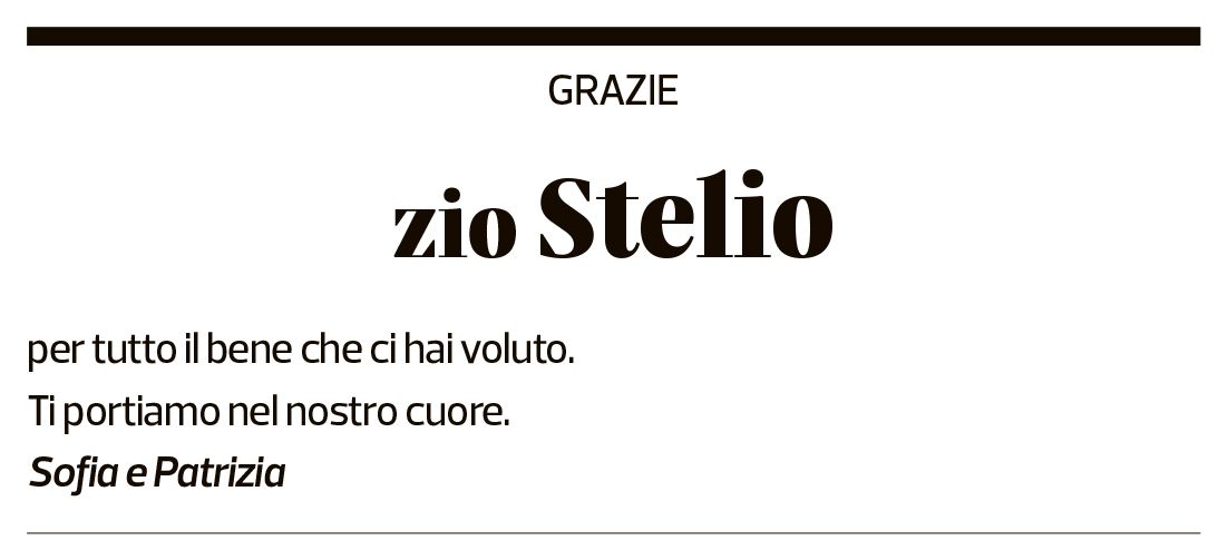 Annuncio funebre Stelio Soncini