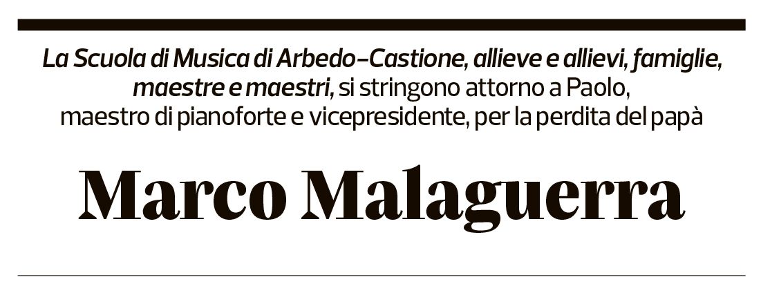 Annuncio funebre Marco Malaguerra