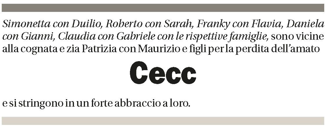 Annuncio funebre Francesco Lurati