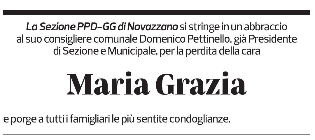 Annuncio funebre Maria Grazia Provini