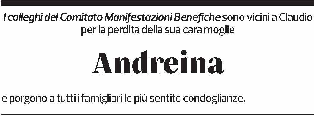 Annuncio funebre Andreina -