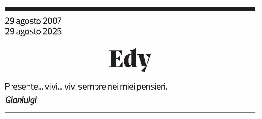 Annuncio funebre Edy 